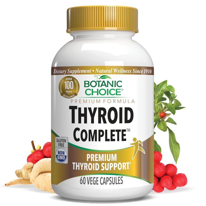 [Australia] - Botanic Choice Thyroid Complete – Thyroid Support with Iodine, Selenium & Zinc for Men & Women – Energy, Hair & Nail Health, Heart Health Support, Hormone Support (60 Capsules) 