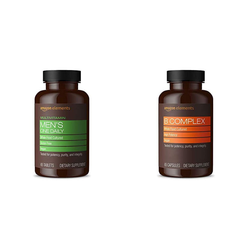 Amazon Elements Men's One Daily Multivitamin (65 Tablets) and Amazon Elements B Complex (65 Capsules)