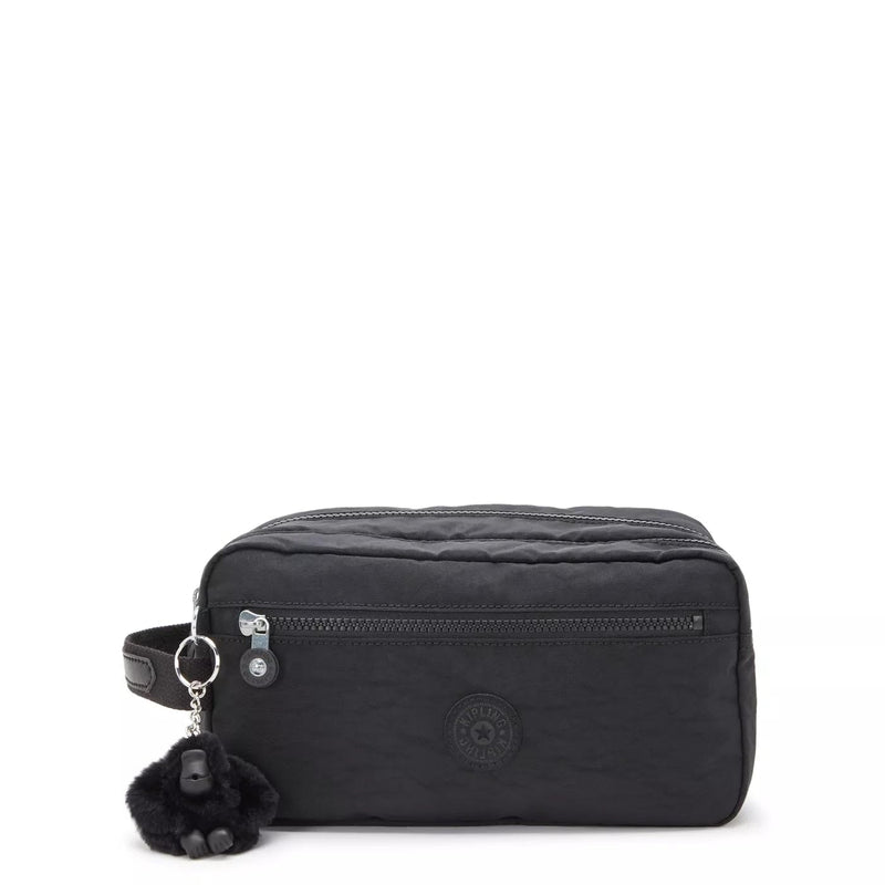 Kipling Women’s Agot Toiletry Bag, Lightweight Travel Organizer, Nylon Cosmetics Kit One Size Black Noir