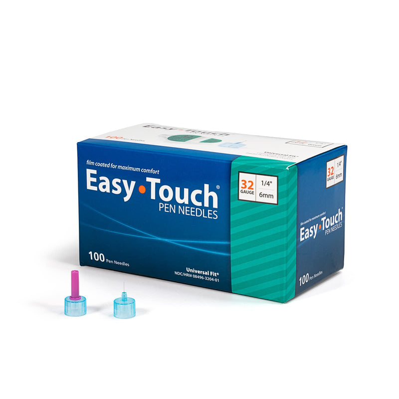 [Australia] - Easy Touch Insulin Pen Needles, 32G, 1/4-Inch/6mm, Box of 100 