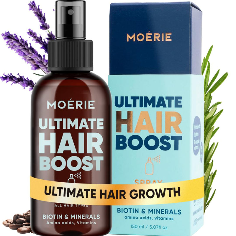 Moerie Hair Growth Serum Spray for Men and Women, Hair Loss Solution with Biotin and Rosemary, Thickening Serum for Hair Regrowth and Thinning Hair - Ultimate Scalp and Growth Care Single Set