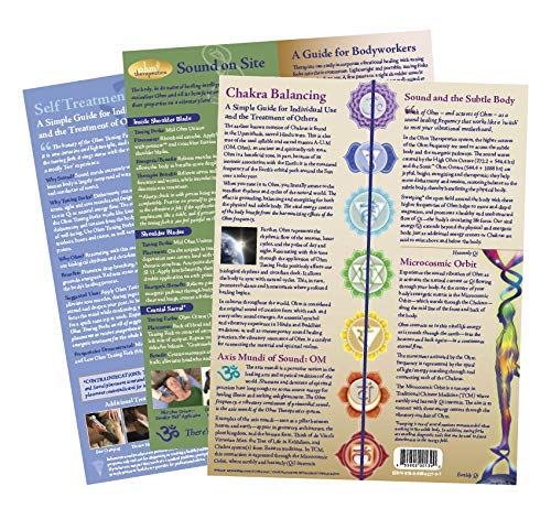 [Australia] - Ohm Therapeutics TUNING FORK TREATMENT CHARTS (3) — for Self-care, Massage Therapy, Energy Practitioners, Chakra Balancing & Sound Therapy 3-chart Bundle 