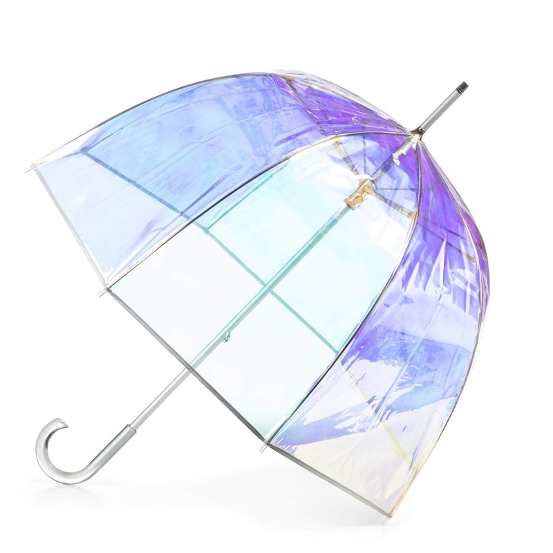 Totes Adult Bubble Umbrella with Dome Canopy and Lightweight Wind and Rain Protection Iridescent - 1pk 51 inches