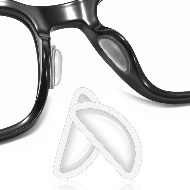 [Australia] - Eyeglass Nose Pads, Soft Silicone Adhesive Air Chamber Glasses Nose Pads, 3.5mm Heighten Nose Pads for Plastic Frames, 12 Pairs (Clear) Clear 