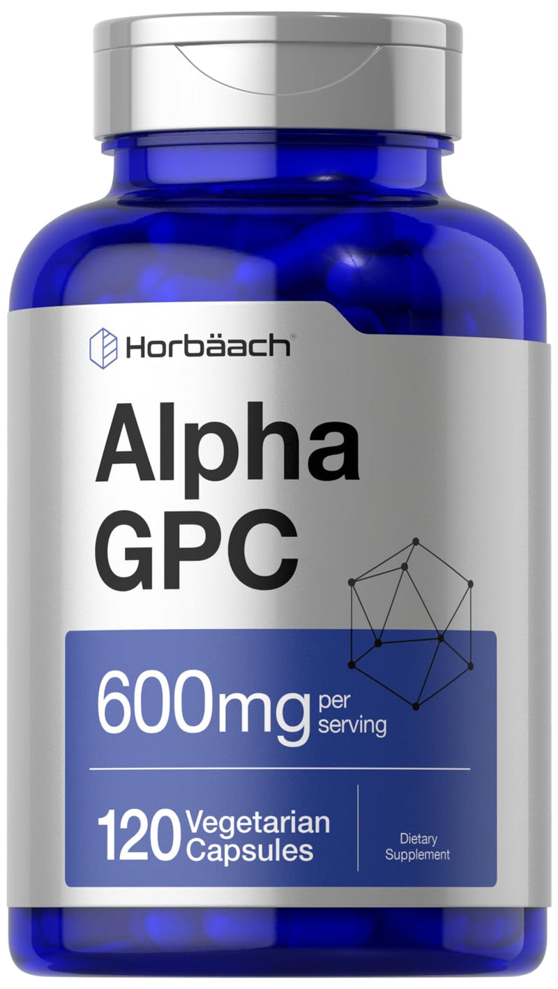 [Australia] - Horb√§ach Alpha GPC 600mg | 120 Capsules | Vegetarian, Non-GMO & Gluten Free Choline Supplement | Supports Healthy Memory, Focus and Clarity 