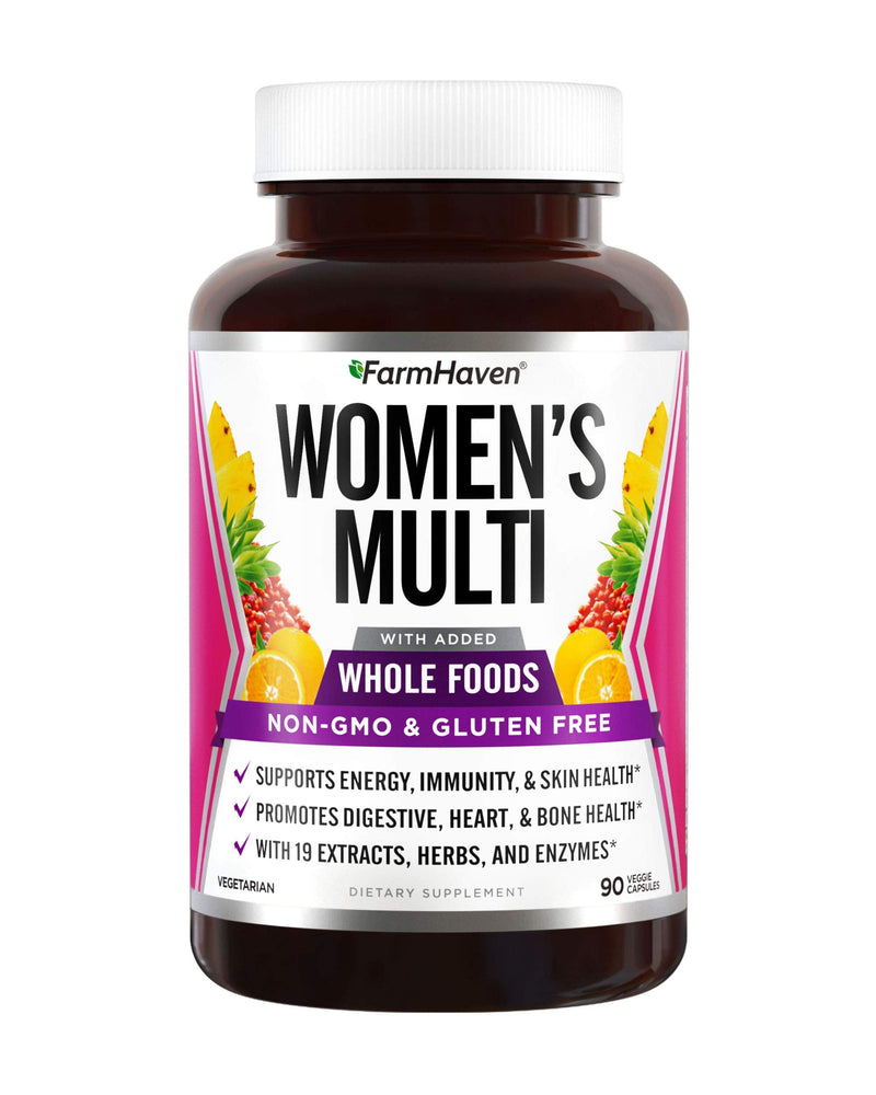 FarmHaven Multivitamin for Women - 22 Key Nutrients for Energy, 90 Caps | Fruits & Veggies Womens Multivitamin | Whole Food Multivitamin For Immune & Heart Health | Womens Daily Vitamins