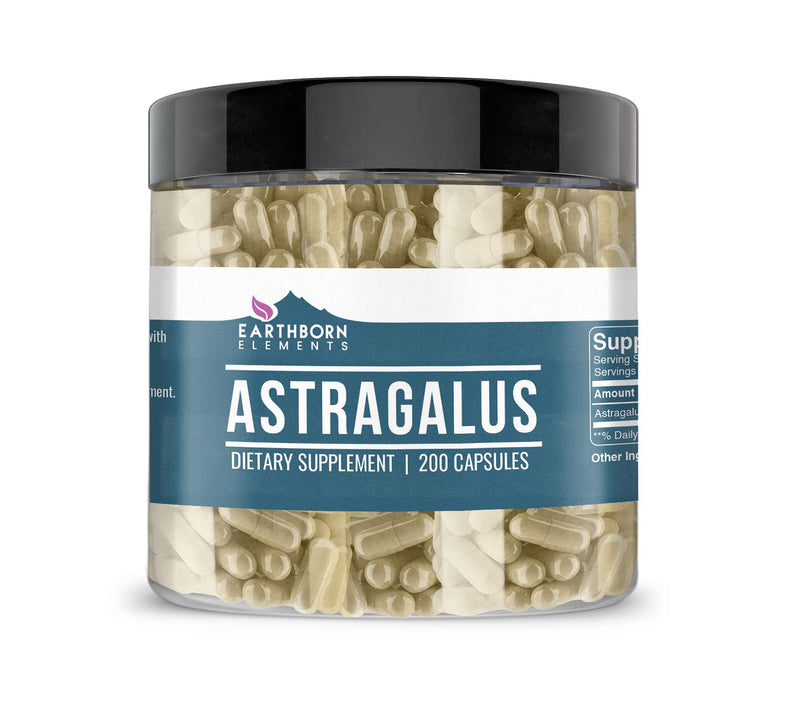 [Australia] - Earthborn Elements Astragalus Extract 200 Capsules, Pure & Undiluted, No Additives 200 Count (Pack of 1) 