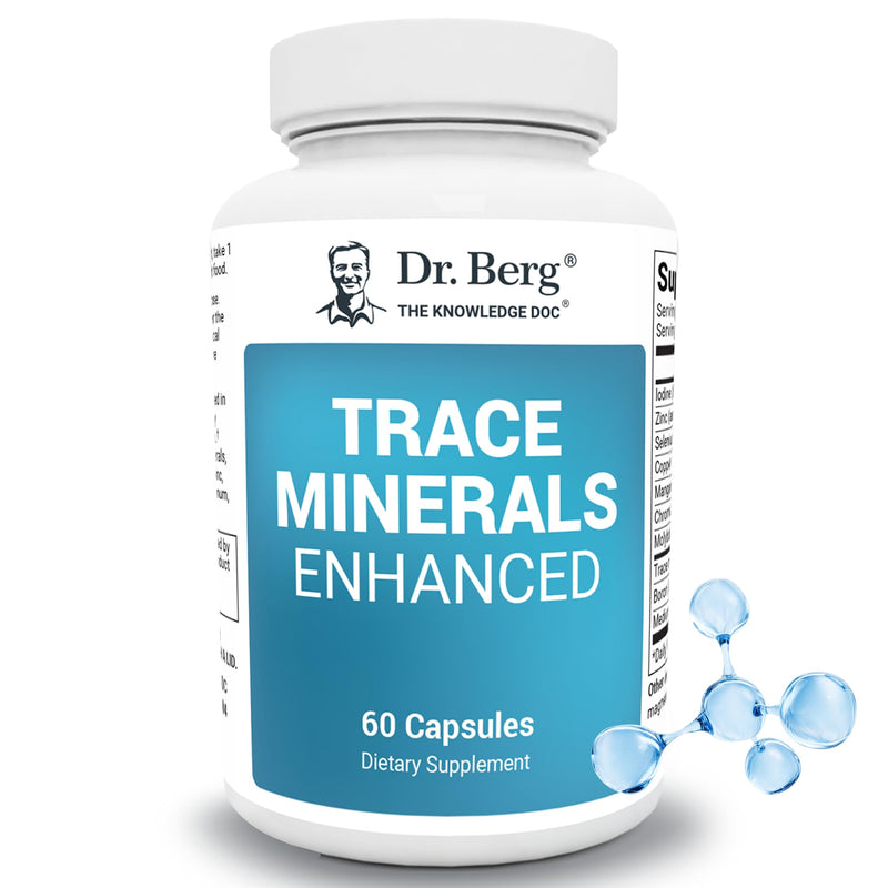 Dr. Berg Trace Minerals Enhanced Complex - Complete with 70+ Minerals Including 10 mg of Zinc - Dietary Supplement - 60 Capsules 60 Count (Pack of 1)