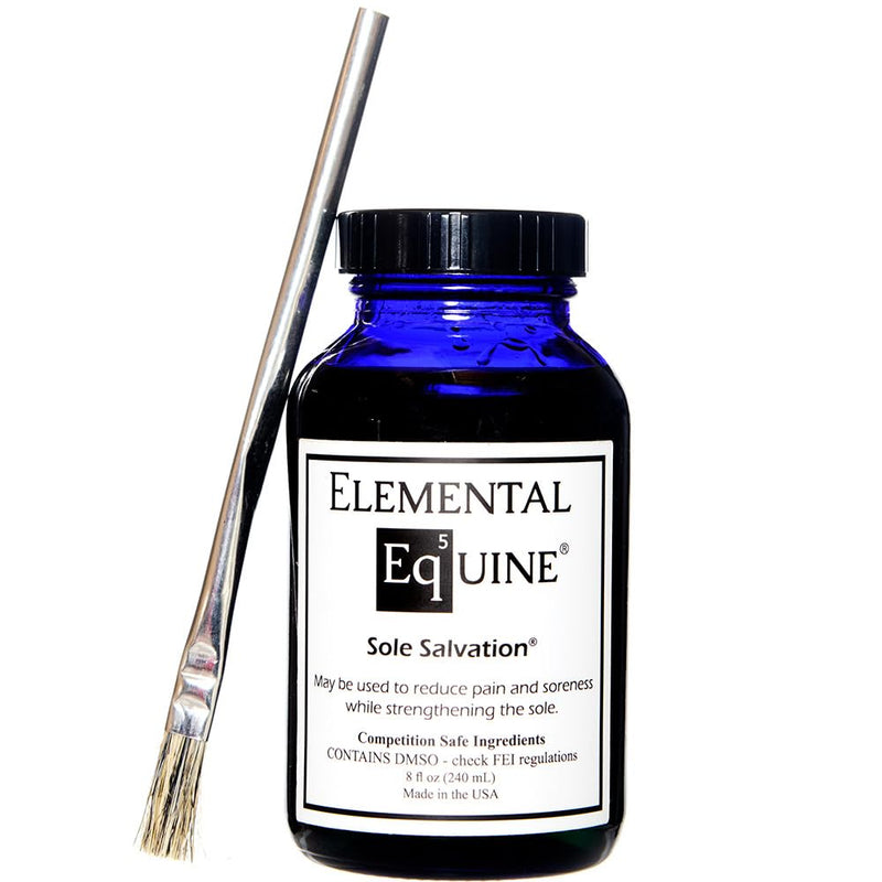 Elemental Equine Sole Salvation 8oz Sole Paint for Horses with Sore Soles, Bruising, Strengthening Thin Soles, Quarter Cracks and General Preventative Hoof Maintenance - PawsPlanet Australia