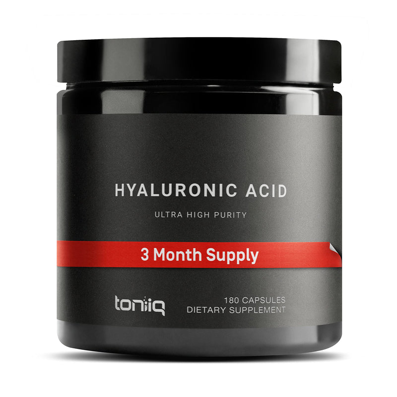 [Australia] - Ultra High Purity Hyaluronic Acid Capsules - 95%+ Highly Purified and Highly Bioavailable - 275mg Formula - Non-GMO Fermentation - High Strength with Vitamin C - 180 Capsules 180 Count (Pack of 1) 
