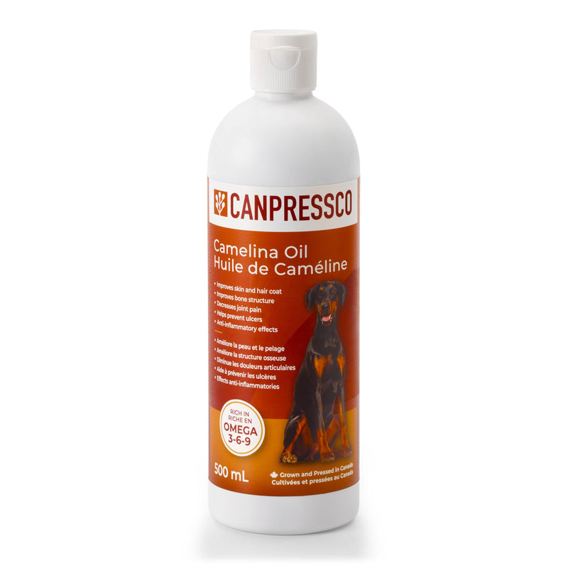 Camelina Oil 500 ml Bottle | Omega 3 Oil Supplement for Equine, Canine and Feline Joint, Coat and Skin Health - PawsPlanet Australia