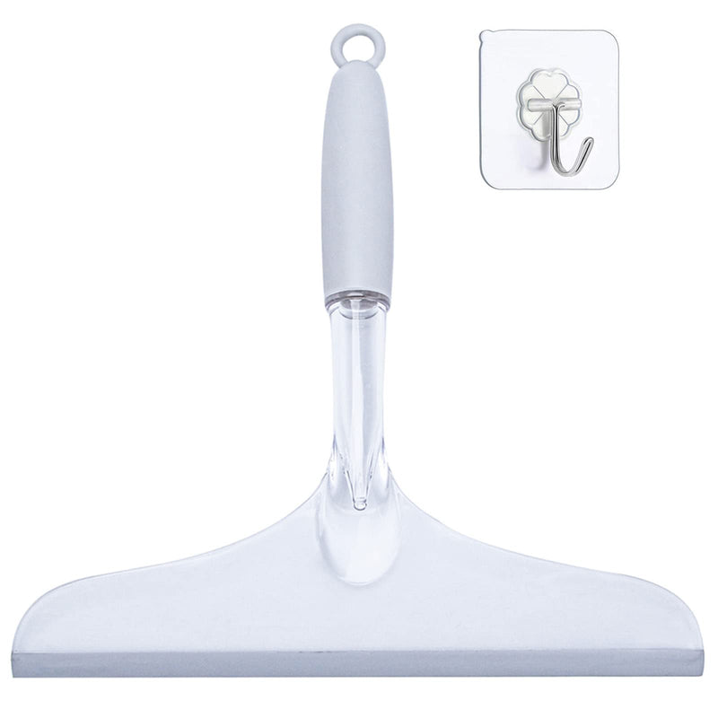 [Australia] - Shower Squeegee for Bathroom Shower Glass Doors, 10'' Rubber Window Cleaner Squeegee, Clear Plastic Car Windshield Cleaning Squeegee 