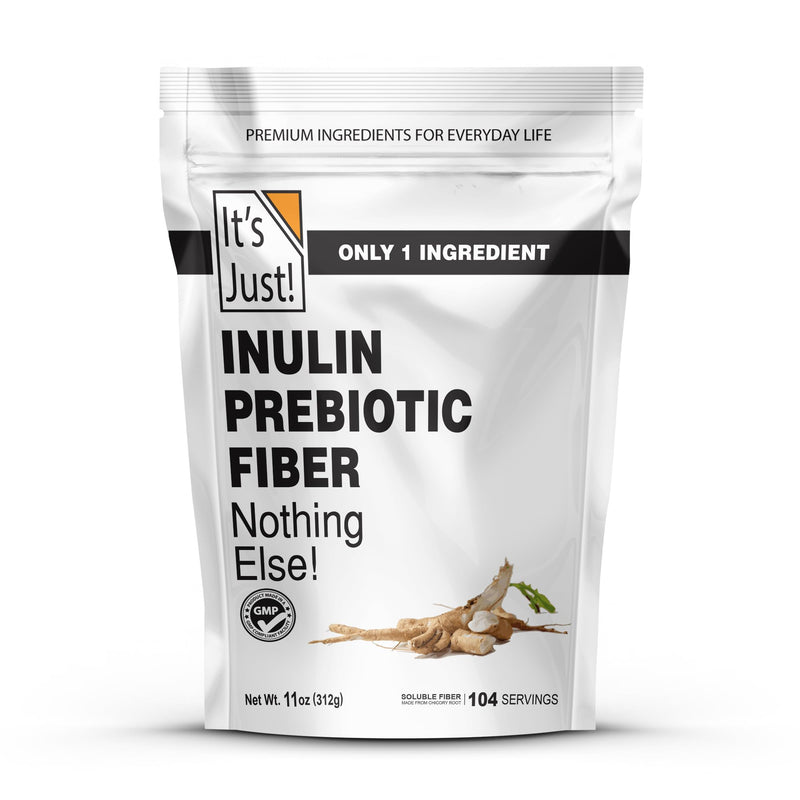 It's Just! - Inulin Prebiotic Fiber, Water Soluble, Chicory Root Powder, Promotes Gut Health, Made in USA, Product of Belgium, Vegan/Keto Friendly 11 Ounce (Pack of 1)
