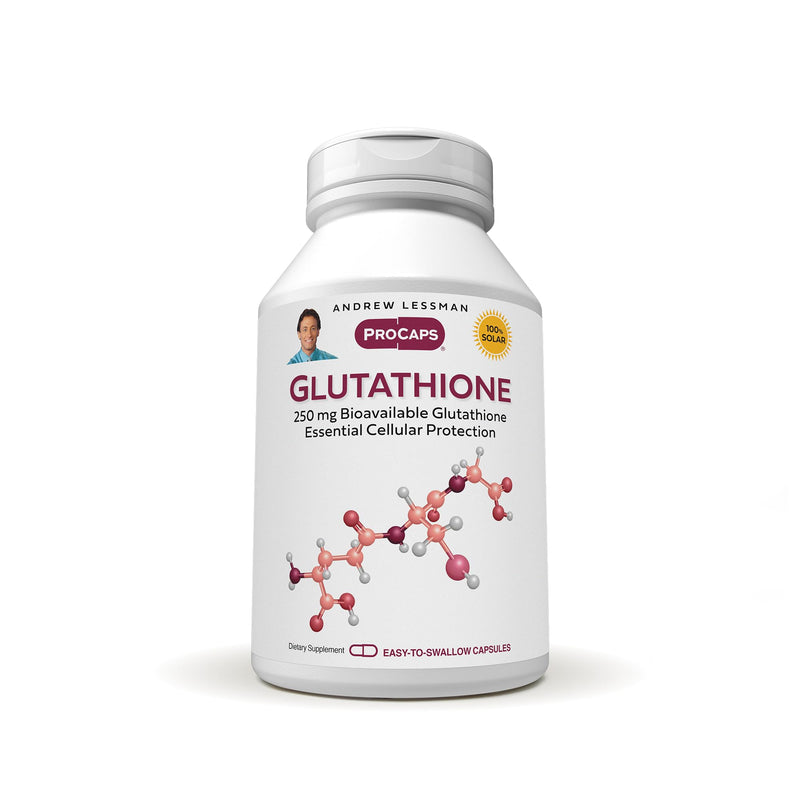 [Australia] - ANDREW LESSMAN Glutathione 250 mg - 30 Capsules - Powerful Antioxidant, Reduces Oxidative Stress. Bioavailable, Protects Cells, Tissues, Organs. Supports Immune Health. Easy-to-Swallow Capsules. 30 Count (Pack of 1) 