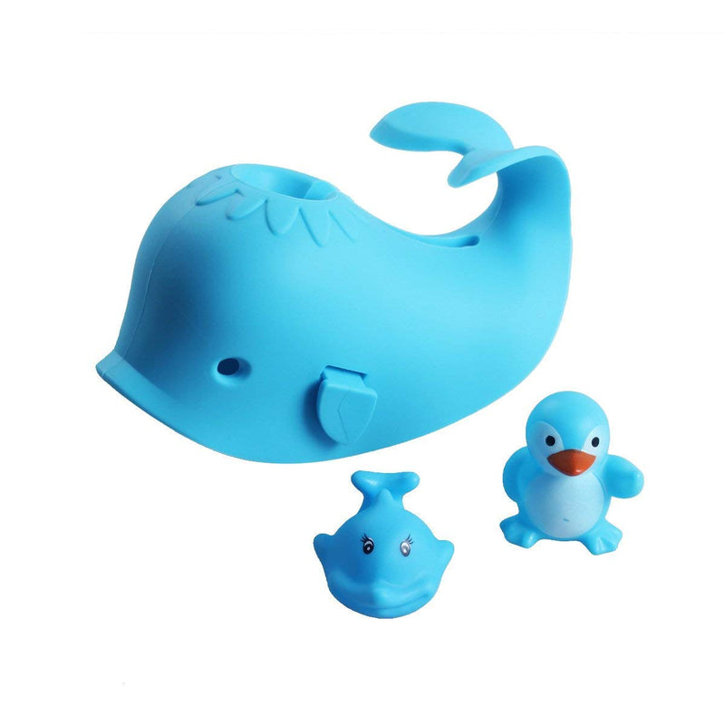 [Australia] - Bath Spout Cover, Faucet Cover Baby Bathroom Tub Faucet Cover Protector for Kids, Bathtub Spout Cover for Baby Kids Toddlers Protection Accessories Baby Safety Universal Bath Silicone Toys Whale Blue 