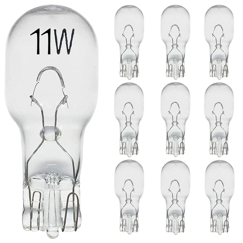 [Australia] - Landscape Low Voltage - 12 Volt 11W - T5 Wedge Bulbs - Compatible with Malibu Lights - Garden - Deck Light Bulbs - Yard Bulbs - 10 Pack (Clear) Clear 