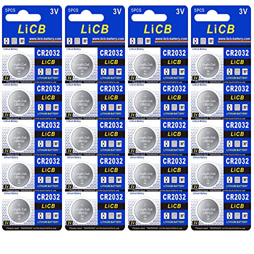 [Australia] - LiCB CR2032 Battery,Long-Lasting & High Capacity CR 2032 3V Coin & Button Cell Lithium Batteries with Adaptive Power and Superior Safety (20-Pack) 20 Pack 