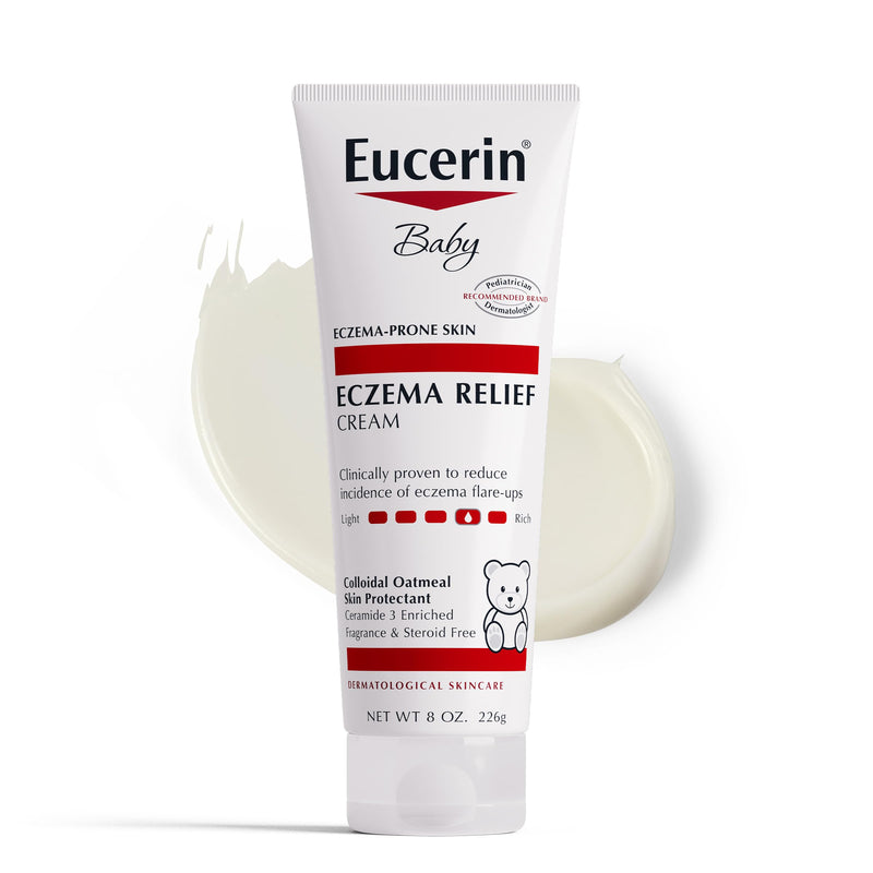 [Australia] - Eucerin Baby Eczema Relief Body Cream, Fragrance Free Baby Eczema Cream with Colloidal Oatmeal, Ceramide-3 and Licorice Root Extract, 8 Oz Tube 