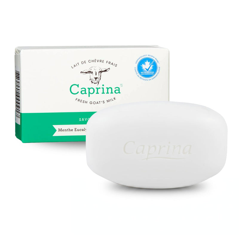 Caprina Fresh Goat’s Milk Bar Soap, Eucalyptus Mint | Organic Goat Milk Hand & Body Soap Bars, Moisturizing, Biodegradable, All-Natural & Eco-Friendly | With Vitamins A, B2, and B3-5 oz. (1 Pack) 5 Ounce (Pack of 1)