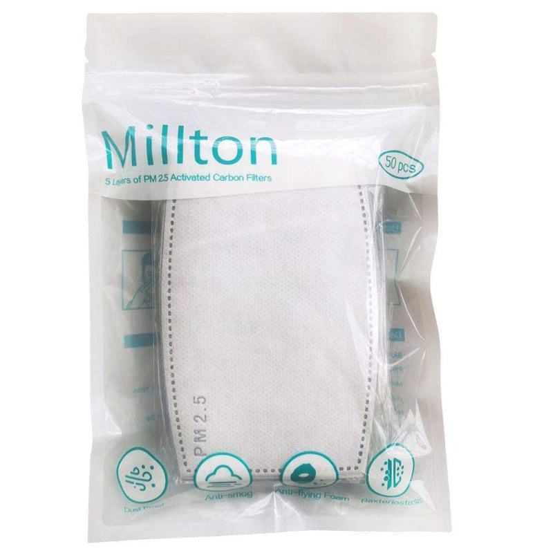 [Australia] - 50 PCS PM 2.5 Filters Activated Carbon Filter Replaceable (50 pcs) 