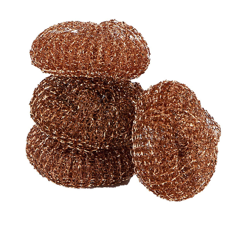 [Australia] - Pine-Sol Heavy-Duty Copper Scrubbers | Premium Scrub Sponges for Cast Iron, Stainless Steel, Oven Racks, Grills, 4 Pack 