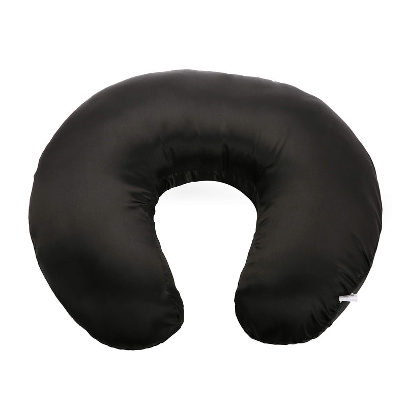 [Australia] - Pro Goleem Satin Nursing Pillow Cover Silk Feeling Soft Feeding Pillow Slipcover for Breastfeeding Moms Fits Standard Infant Nursing Pillow or Positioner Black 