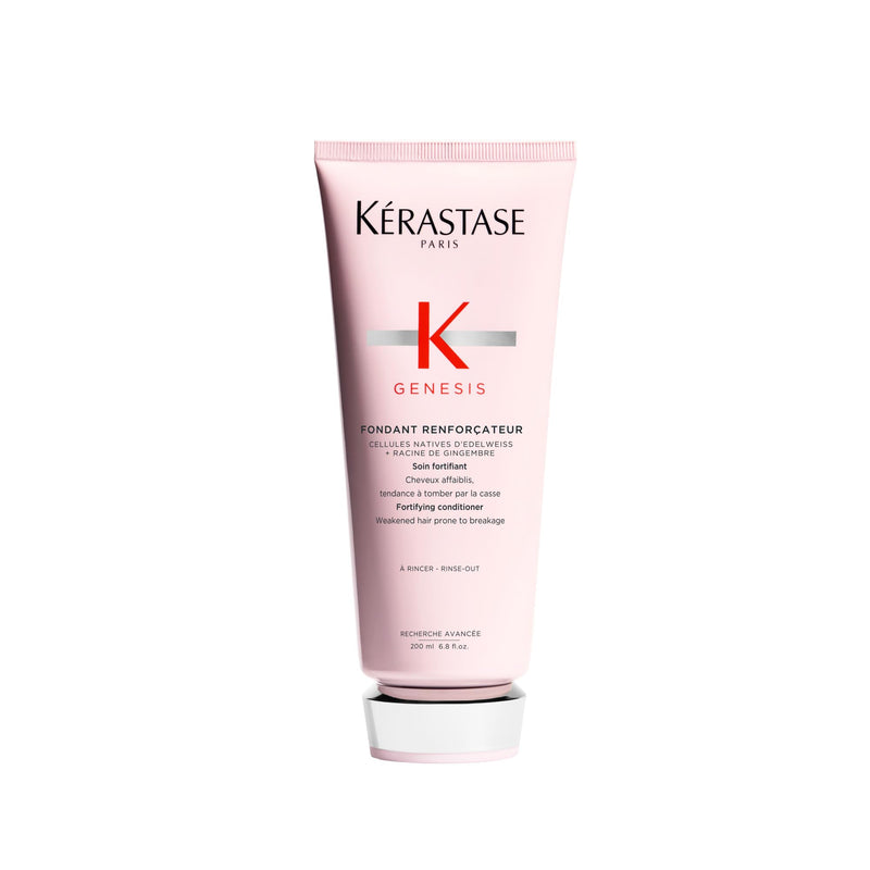 "Kerastase Genesis Strengthening Fondant Renforcateur Conditioner - For Normal To Dry Hair, Gently Cleanses & Helps Reduce Hair Fall, For Weak or Damaged Hair, Strengthens, Detangles & Hydrates 6.8 Fl Oz (Pack of 1)
