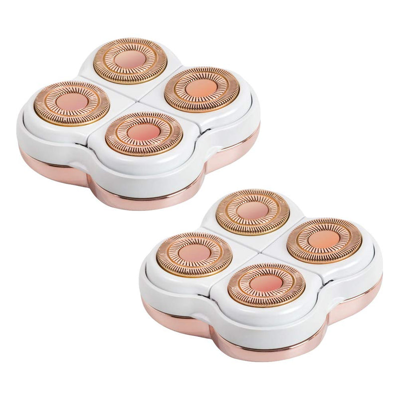 [Australia] - tuokiy Legs Hair Remover Replacement Head Compatible with Finishing Touch Flawless Electric Legs Shaver for Women,Rose Gold 2-pc Pack 