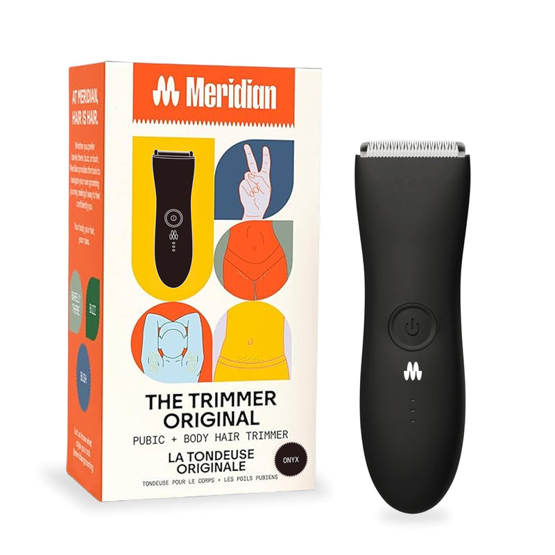[Australia] - MERIDIAN The Trimmer Original - Body Hair Trimmer for Men, Electric Shaver for Pubic Hair, Chest, Legs & Bikini, Waterproof & Rechargeable, Onyx 3. Onyx 