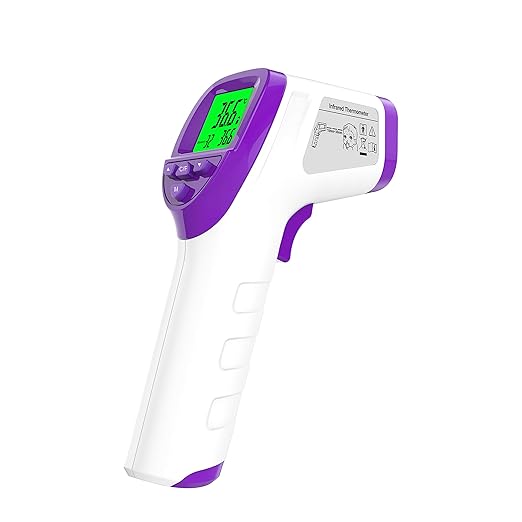 [Australia] - Jumper Medical Forehead Thermometer, Non Contact Thermometer for Forehead and Object Surface Measurement with Instant Reading and Fever Warning for Kids and Adults (Sky Blue) 
