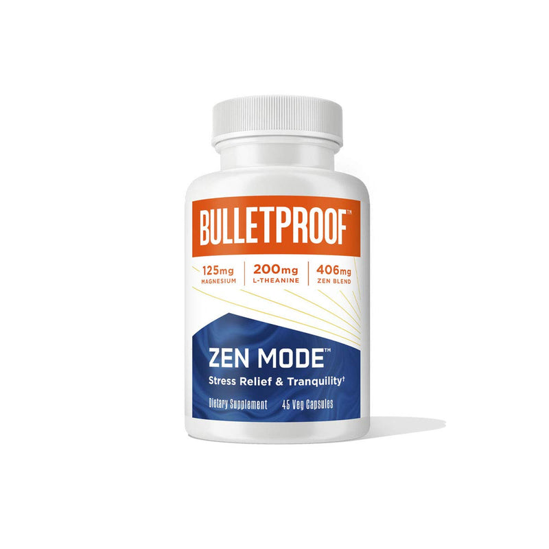 Bulletproof Zen Mode Stress Relief and Tranquility Capsules, 45 Count, Supplement for Calm and Relaxation | Supplement for Calm and Relaxation 45 Count (Pack of 1)