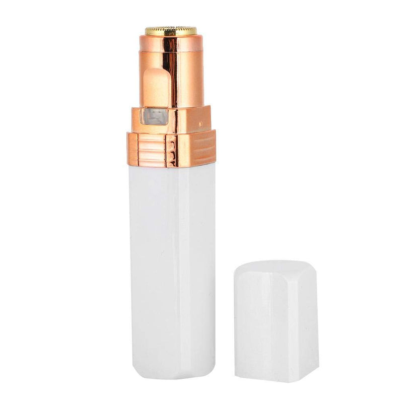 [Australia] - Mini Electric Hair Remover Cute Lipstick Shape Face Body Hair Removal Machine for Women Hair Removal Shaver(White) 