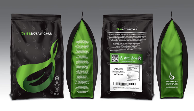 [Australia] - SEBotanicals Vanuatu Sangava Ceremonial Kava Tea Powder (8oz) 1 pouch - Vanuatu Kava - Kava Powder - Sangava Ceremonial Grade Kava 8 Ounce (Pack of 1) 