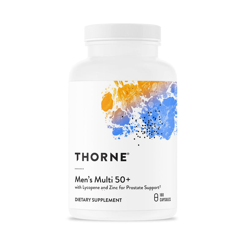 THORNE Men's Multi 50+, Comprehensive Daily Multi-Vitamin, 180 Capsules