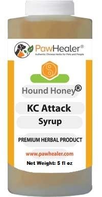 KC Attack Syrup: Hound Honey® - (5 fl oz) Natural Herbal Remedy for Symptoms of Gagging/Hacking Cough After Exposure to Other Dogs - Tastes Good for Picky Eaters - Easy to Administer - PawsPlanet Australia