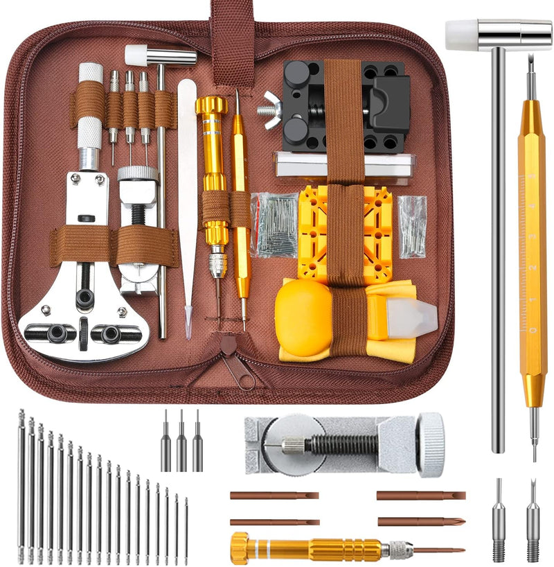 [Australia] - Watch Repair Tools Kit, EasyTime 149pcs Watch Back Removal & Watches Battery Replacement Tool Kit, Watch Strap Link Adjustment Tool, Spring Bar Tool Kit for Watch band Removal with Instruction Manual 