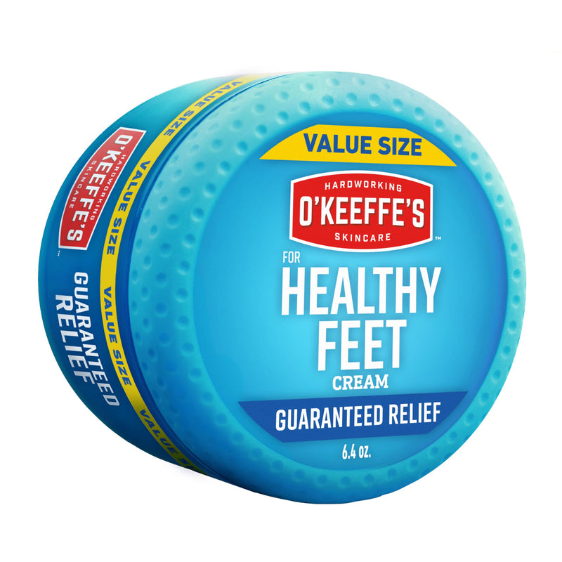O'Keeffe's for Healthy Feet Foot Cream, 6.4 oz Jar, Non-Greasy | For Extremely Cracked, Dry Feet, Instant Boost and Retention of Moisture, Repairing Skincare, Unscented 6.4 Ounce (Pack of 1)
