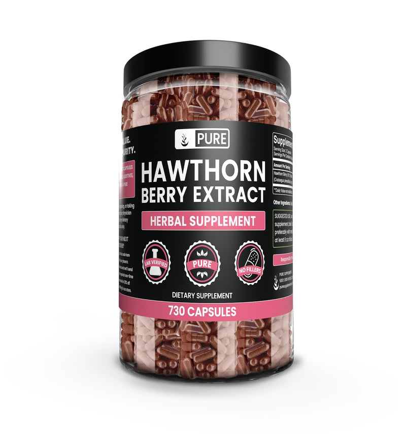 [Australia] - Pure Original Ingredients Hawthorn Berry Extract (730 Capsules) Pure & Natural, No Additives Or Fillers 730 Count (Pack of 1) 