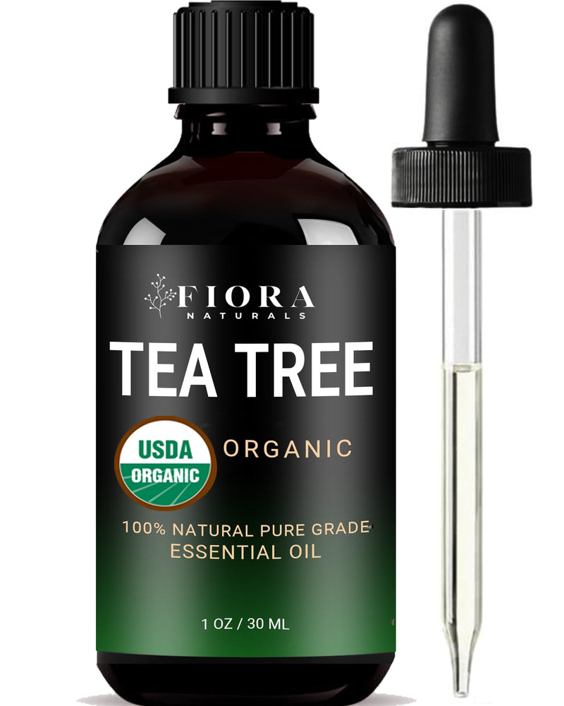 [Australia] - Tea Tree Oil ‚Äì 100% Pure Organic Tea Tree Essential Oil for Skin, Face, Hair, Scalp, Nails, and Toenail ‚Äì Therapeutic Grade Tree Tea Oil for Acne & Hair Growth ‚Äì 1 fl oz - by Fiora Naturals Organic Tea Tree Oil 1 Fl Oz (Pack of 1) 