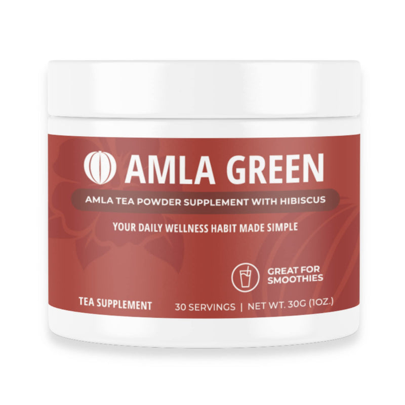 [Australia] - Amla Powder & Green Tea Superfood Supplement with Hibiscus, 20x Ultra Concentrated Amla, Antioxidant Support, Made with Oolong Tea and Indian Gooseberries, Organic, Vegan, Hibiscus, 30 Servings Hibiscus | 30 Servings 