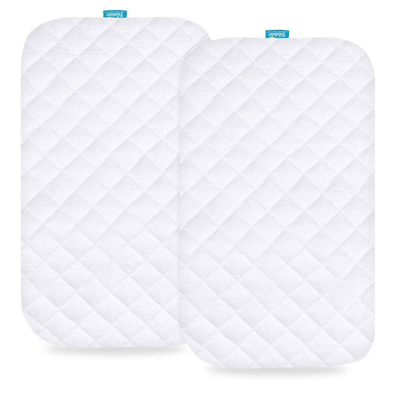 [Australia] - Waterproof Bassinet Mattress Pad Cover Compatible with Baby Delight Beside Me Dreamer Bassinet, 2 Pack, Ultra Soft Viscose Made from Bamboo Terry Surface, Breathable and Easy Care Rectangular for Baby Delight Beside Me Dreamer Bassinet 
