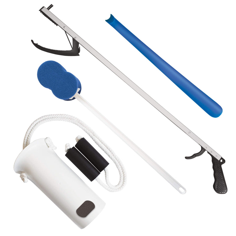 [Australia] - Rehabilitation Advantage Economy Hip/Knee Replacement Kit - 4 Pieces, Includes 32'' Reacher 