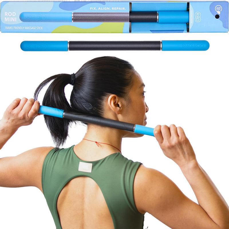 [Australia] - RAD Rod Mini – Compact Deep Tissue Massage Roller Stick – Travel-Ready Myofascial Release Tool for Legs, Back, Neck, Arms & Shoulders – Muscle Roller for Mobility & Recovery 