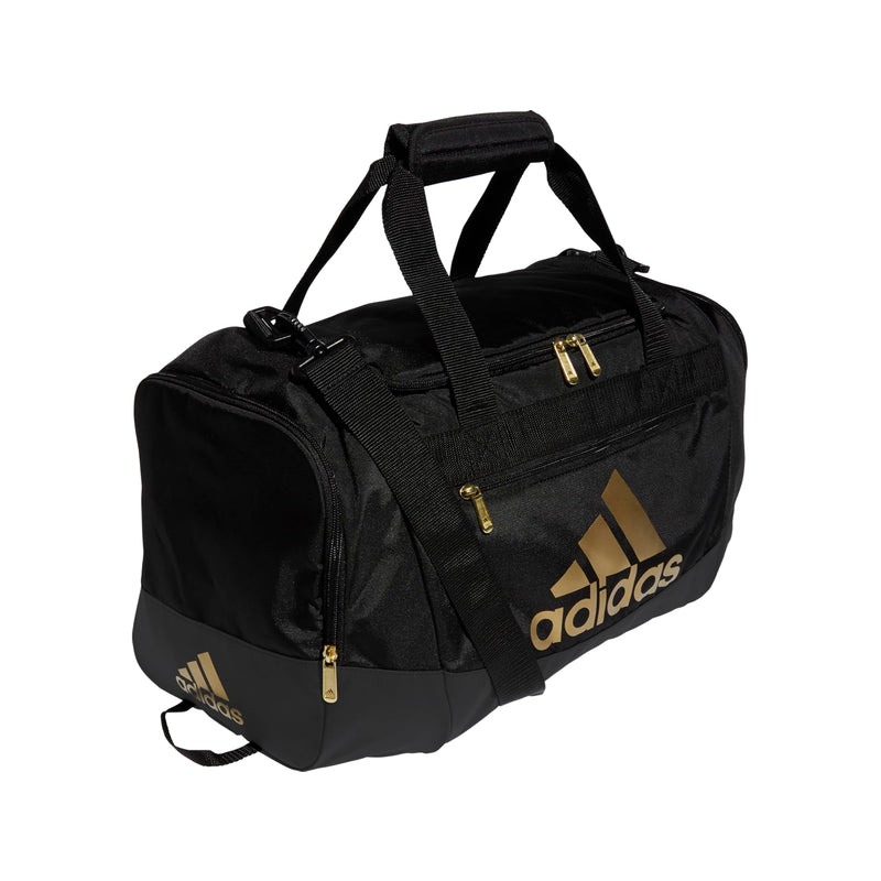adidas Unisex Defender 4.0 Gym Duffel Bag for Men and Women Black/Gold Metallic Small (38l)