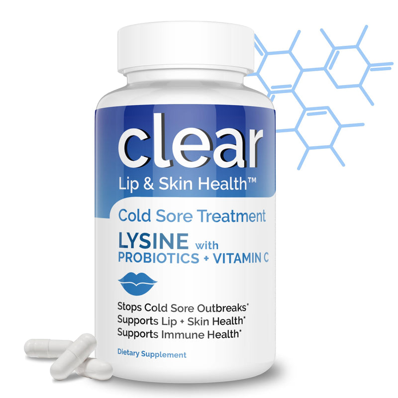 [Australia] - Cold Sore Treatment for Lips - Lysine Supercharged with Acidophilus Probiotic & Lactobacillus Rhamnosus + Vitamin C for Lip and Skin Health - Immune Support for Effective Prevention and Clear Skin 60 Count (Pack of 1) 