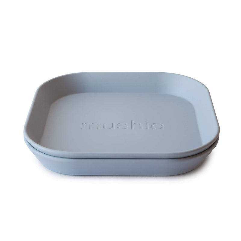 [Australia] - mushie Square Dinnerware Plates for Kids | Made in Denmark, Set of 2 (Cloud) (Cloud) Square Plate 