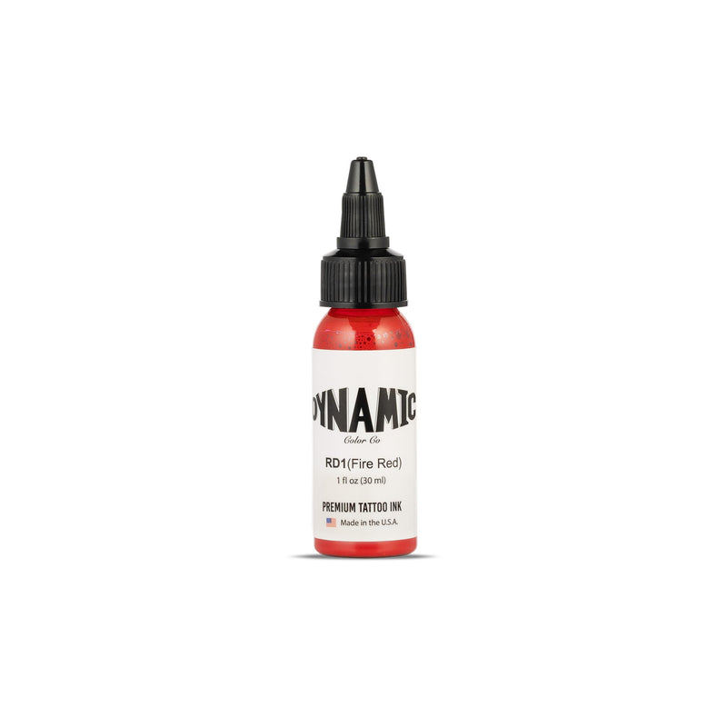 [Australia] - Dynamic Color Co- Fire Red Tattoo Ink, Made in USA, Sterilized, Vibrant, Vegan, Since 1990, (1oz Bottle) 