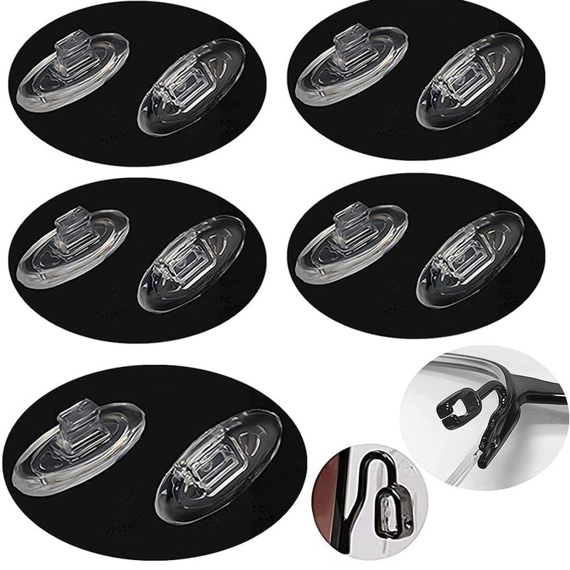 [Australia] - Push in Glasses Nose Pads,5 Pairs Eyeglasses Replacement Nose Piece,Oval Soft Silicone Nose Guards Anti-Slip Eye Pads(Clear,14mm) 5 Pairs-14mm 