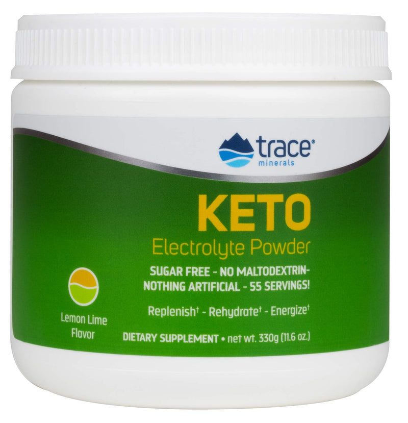 [Australia] - Trace Minerals | Keto Electrolyte Powder Drink Mix | Sugar Free | Promotes Energy and Endurance | Gluten Free, Vegan | Natural Lemon Lime | 55 Servings 