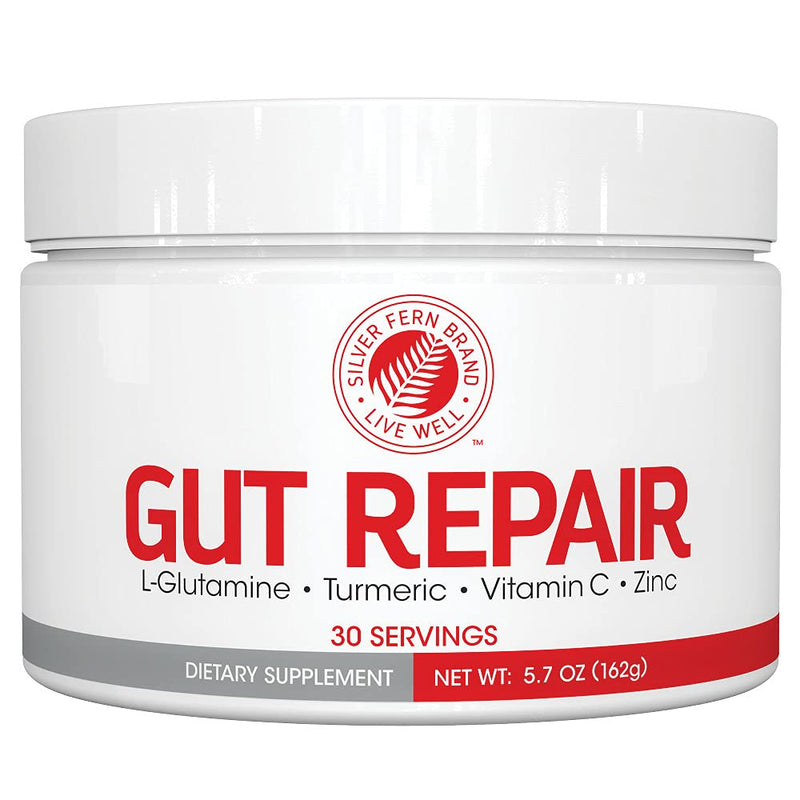 [Australia] - Silver Fern Gut Repair - Digestive Health Supplement Powder - L-Glutamine, Curcumin, Zinc & Ascorbic Acid (1 Tub - 30 Servings) 5.7 Ounce (Pack of 1) 